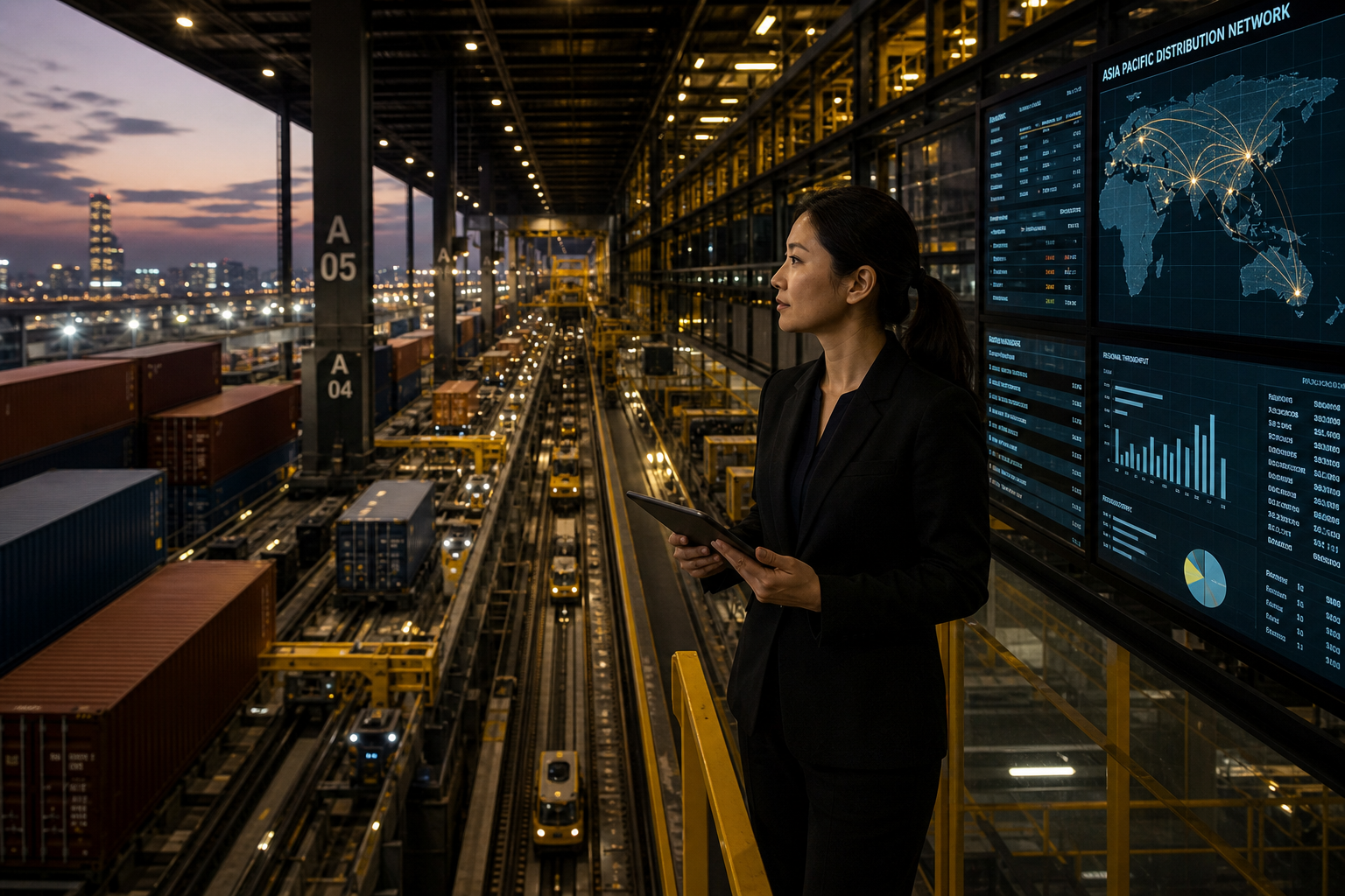 Archival documentation: Maison inspecting the localized regional supply chain hub and logistics matrix in the APAC market.